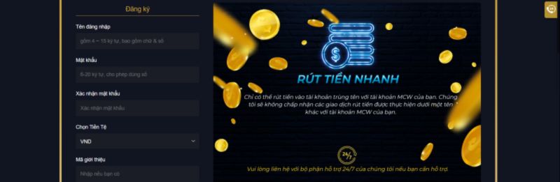 Những lưu ý quan trọng khi đăng ký tài khoản tại casinomcw