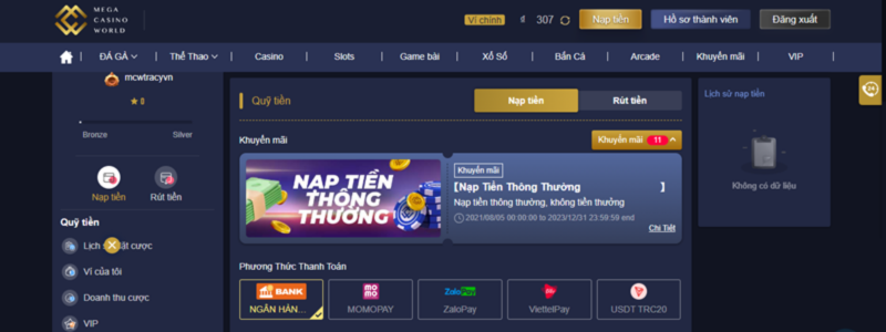 Hướng Dẫn Nạp Tiền Casinomcw Nhanh Chóng Nhất